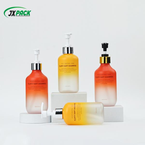 Gradient Frosted PET Plastic Lotion Bottle with Customizable 250ml or 300ml Capacity for Personal Skin Care