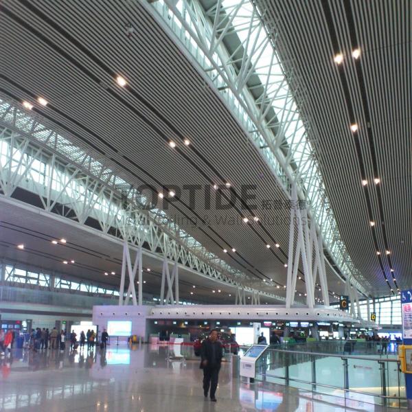 Custom Bending Aluminum Suspended Baffle Strip Curved Ceiling Tiles