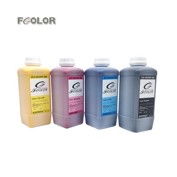 FCOLOR Wholesale High Quality Eco Solvent Water Based Ink for Digital Printing for Dx5  DX7 XP600  I3200