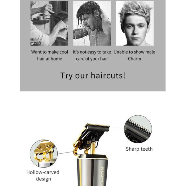 USB Charging Cordless Hair Trimmer Rechargeable Hair Clipper For Barber Shop