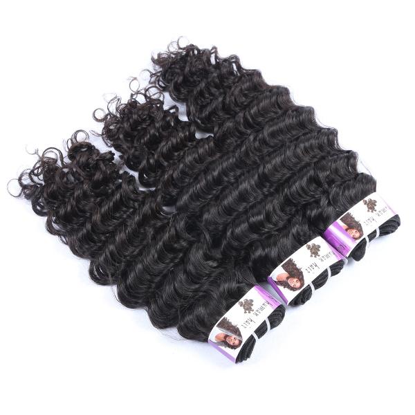 Black Rose wholesale grade 7A Deep  Wave peruvian virgin human hair