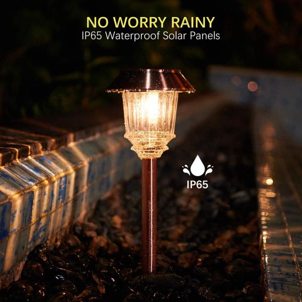 Outdoor Waterproof IP55 Solar Walkway Lights 10LM - 40LM Dimmable Warm White