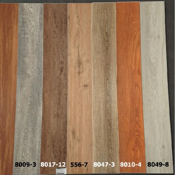 Pavimento de vinilo impermeable hermoso de madera para el hogar clic de tabla con polvo de piedra de PVC