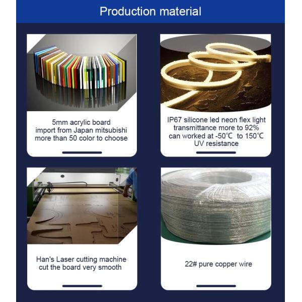 Неоновая вывеска СИД 8W ландшафта 120leds/m 200cm акриловая