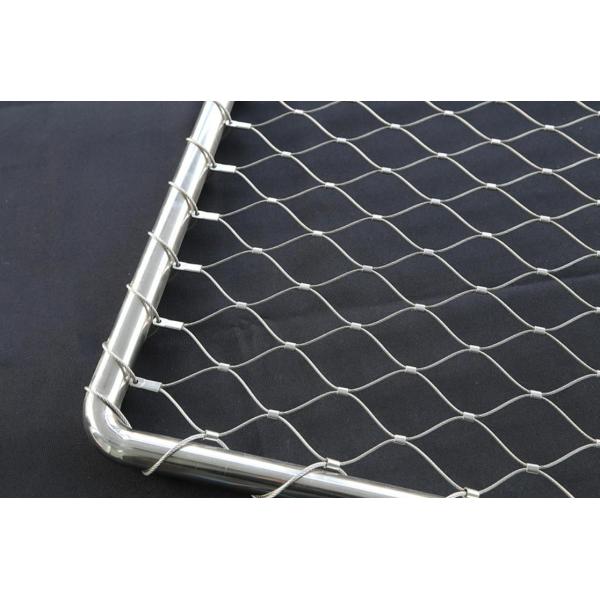 Ferruled AISI Stainless Steel Wire Trellis 304 Woven Steel Mesh Railing
