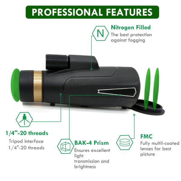 Игра спорт концерта путешествуя Monocular сигнала телеобъектива с переходником телефона