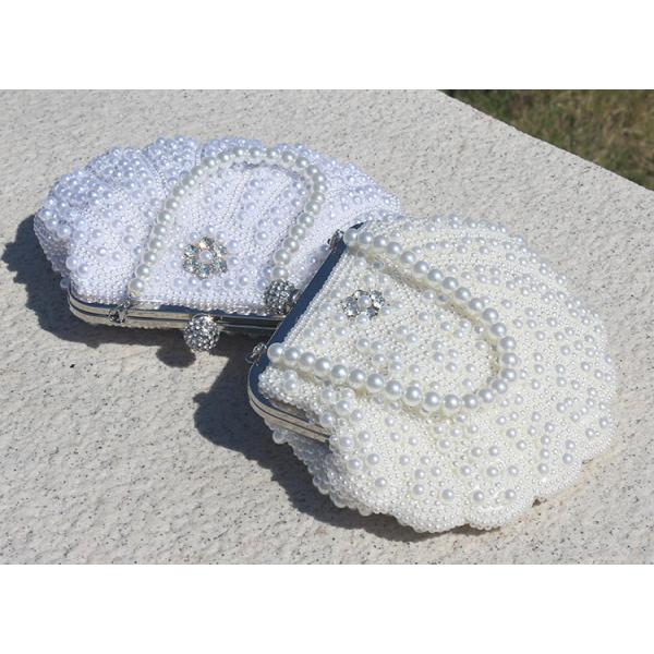 Shell pearl handmade string beads diamond slung over shoulder dinner evening bride retro dress cheongsam wedding bags