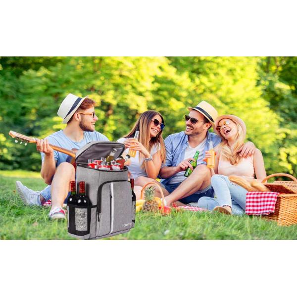 Zipper pocket, Leak Proof Backpack Cooler, Insulated Waterproof Large Capacity Bag, Beach lunch Accessories