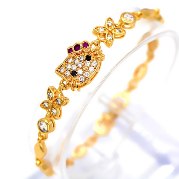 Classic 18K Gold Plated Cubic zirconia Bracelet & bangles factory wholesale high quality