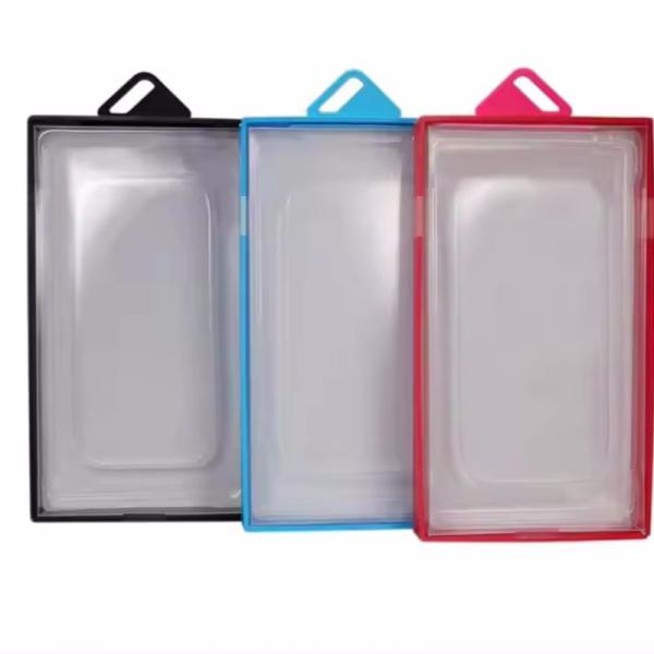 High Quality Cardboard Mobile Phone Case Gift Boxes Packaging with Blister Tray