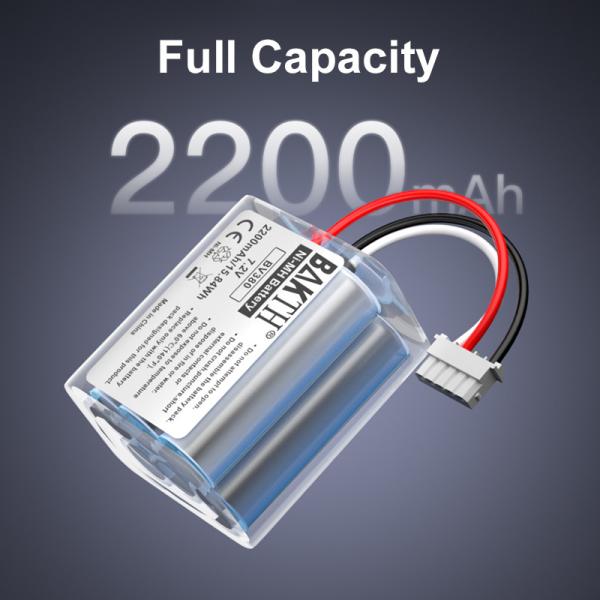 7.2V 2200mAh Nickel Metal Hydride Battery Pack Robotic Vacuum Cleaner Use 15.84wh