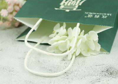 Color Printing Eco Paper Bags , White Kraft Shopping Bags Good Toughness