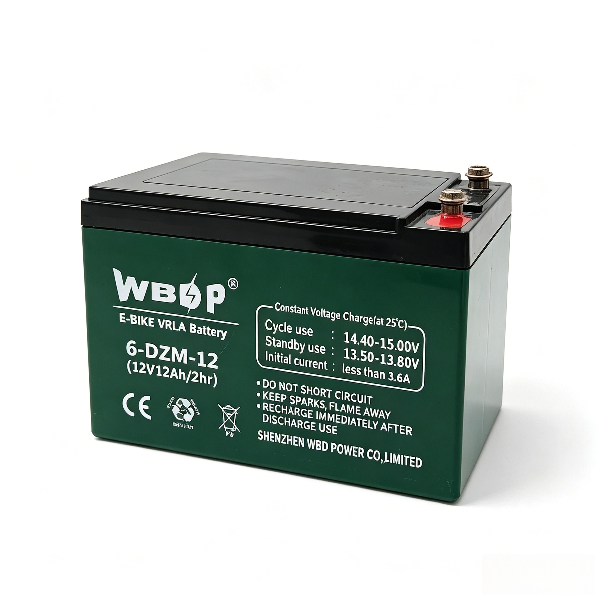12V 12AH Electric Vehicles Battery Rechargeable Maintenance Free Deep Cycle Battery