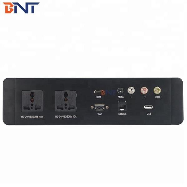 High Quality Wall Mount Aluminum brushed Hotel Media Socket Plate for Office Equipment
