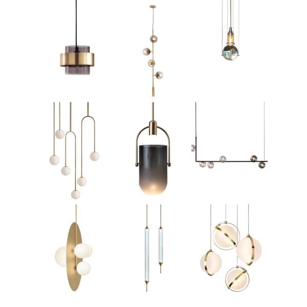 Apple Shape Modern Light Luxury Bedroom Bedside Chandelier Creative Restaurant Bar Lamp