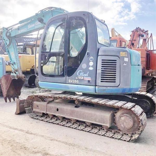 Japão original pista de borracha sk70sr 7 toneladas raspador kobelco sk70sr em boas condições