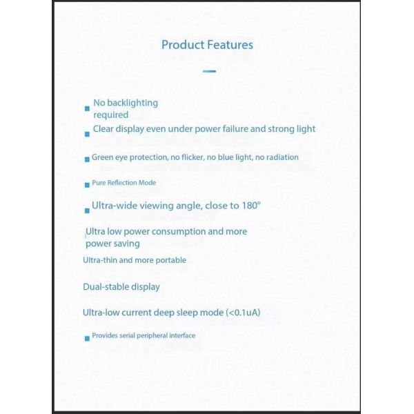 3.52 inch E-paper Display with 240x360 Resolution and 180° View Angle