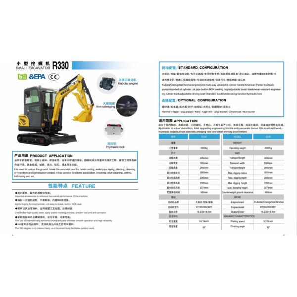 R327 1.5T Mini Excavator CE ISO Certified 1 Year Warranty Landscaping Utility Construction
