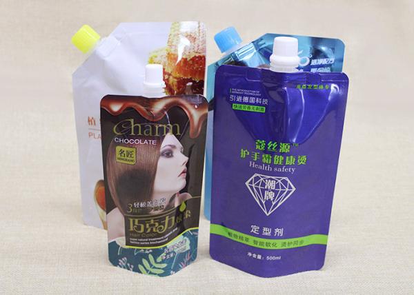 Customize Handle Plastic Doypack Liquid Nozzle Spout Bags For Laundry Detergent