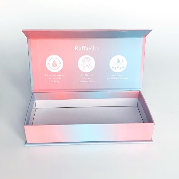 Impresión personalizada Flip top Box Cuidado de la piel Rollo facial Embalaje de productos Herramientas de belleza Lady Embalaje de papel Caja para cosméticos