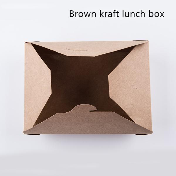 Microwavable Brown Kraft Paper Take Away Box 800 1400 1480 2000ml