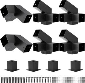 Heavy Duty 30° Slanted Roof Wall Mount 4x4 Pergola Bracket Kit Angled Constructi
