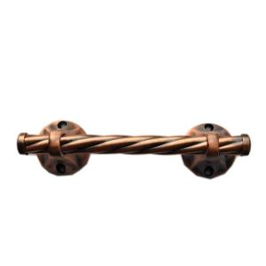 26*6.5cm Fixed Point Antique Coffin Handles Copper Finished With Twisted Steel