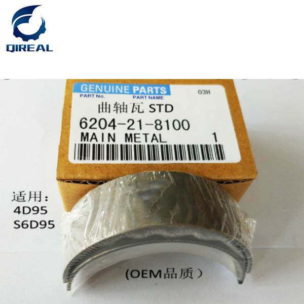 Excavator Parts 6D95 Engine Main Bearing STD 6204-21-8100
