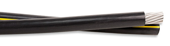 Duplex UD 600 Volts Aerial Bundled Cable Aluminum Insulated Durably Surface Printed