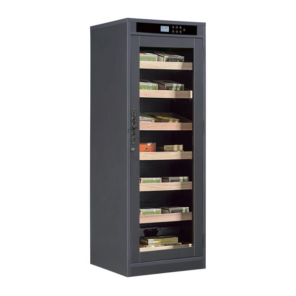 Sturdy Wood Electric Cigar Humidor Cabinet with Digital Control Panel and Built-in Humidification System