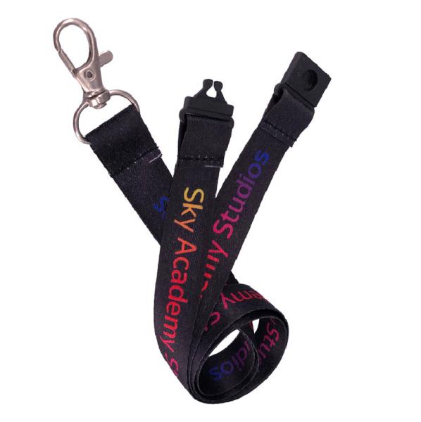 Factory Hot Sale Sublimation Custom Polyester Lanyards, Heat Transfer Printed Neck Lanyard, Custom DIY Cartoon Logo Lany