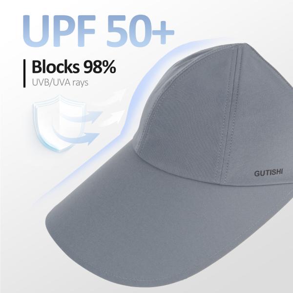 UPF 50+ Reversible Women'S Large Brim Visors Printed Sun Visor Headwear
