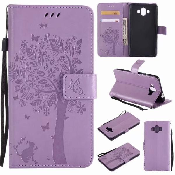 Huawei Mate 10 Wallet Flip Leather Case Cover with Lucky Tree Embossed