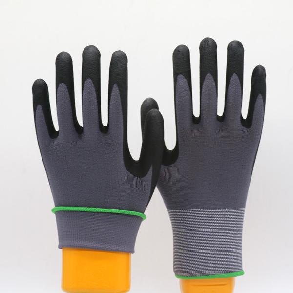 15 G Seamless Stretch Nylon And Spandex Liner Oil Resistant Working Gloves Light Oil Applications Motor Mechanic Gloves