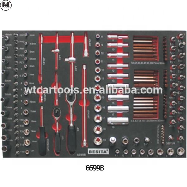 400pcs Garage Tool Trolley Set Large Capacity With 8 Drawers 5pcs Wheels