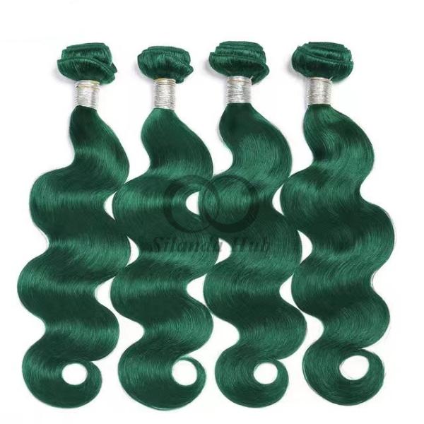 Green Body Wave Remy Human Hair Bundles Sew In Weave Bundles Brazilian Bundle Deals