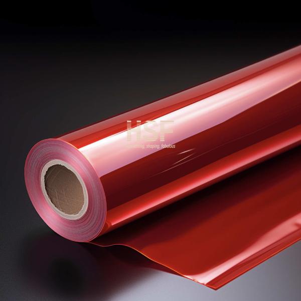 23um Translucent Red Polyethylene Terephthalate Anti Static Stretch Film