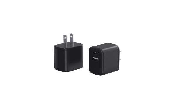 カスタムロゴ USプラグ 30W 急速充電器 デュアルポート USB Type C モバイルフォン充電器 PD電源アダプター