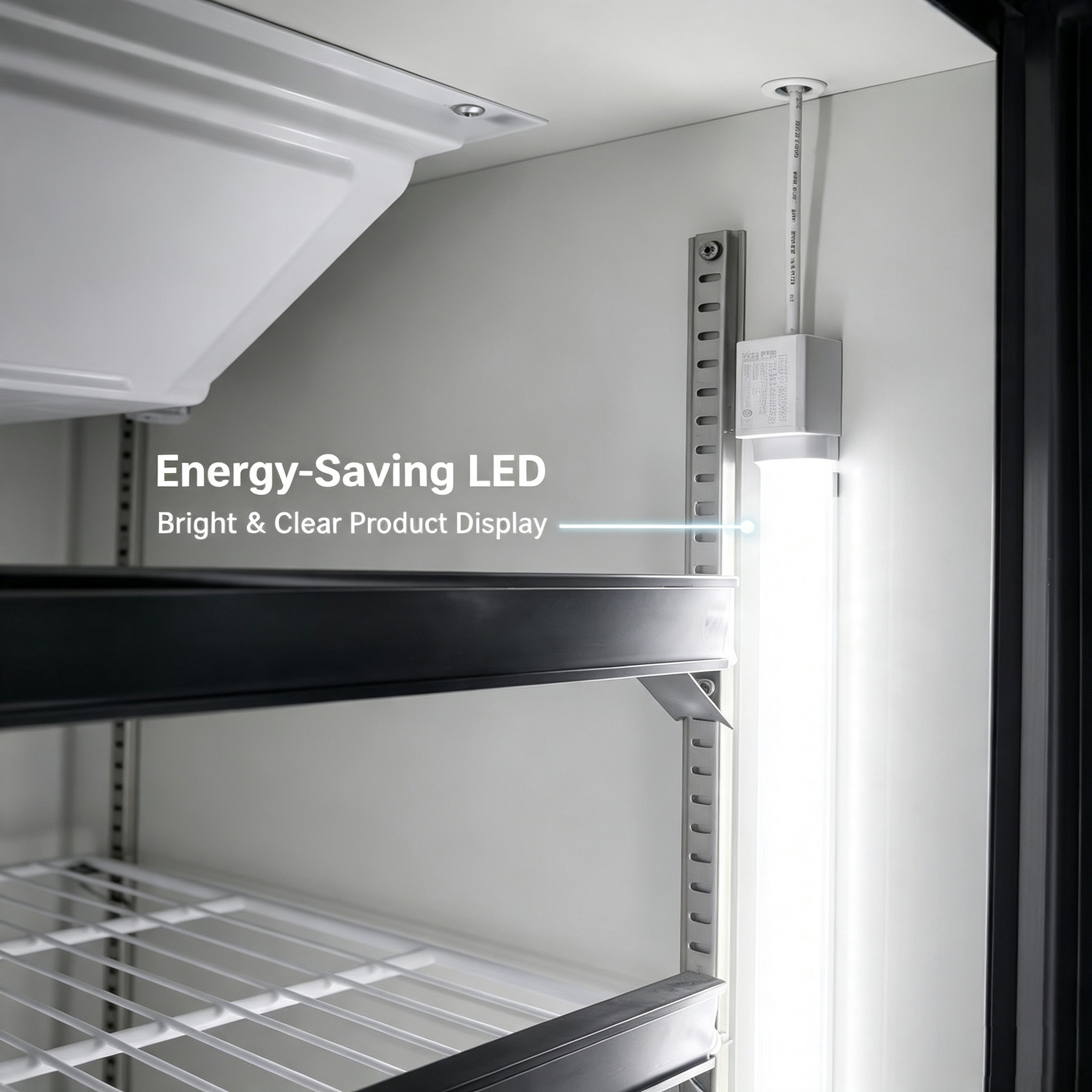 Commercial Glass Door Beverage Cooler with LED Lighting and Digital Temperature Controller for Customizable Advertising
