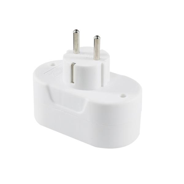 Dual-Outlet EU Plug Power Adapter Socket Converter for Home Travel  European Standard AC Outlet, 250V 10Aa