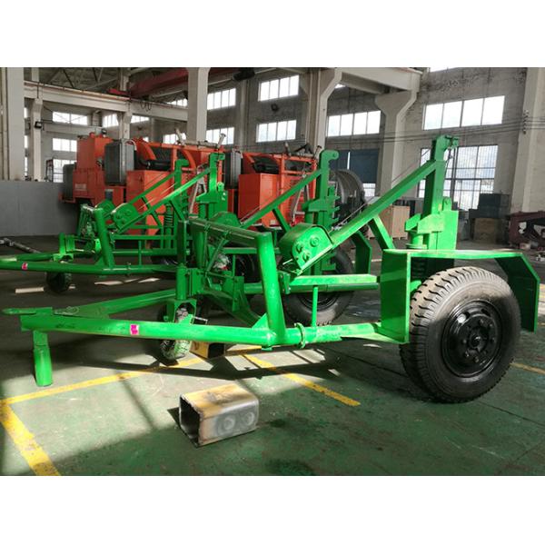 30kN Reel Carrier Trailer Transmission Line Stringing Tools For Cable Drum Hauling Reel