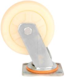 Zinc Plated 5 Inch Shopping Cart Wheels Polyurethane Material