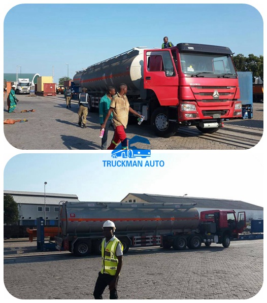 54,000 Liters 4 Axle Oil Tank Trailer Fuel Tanker Semi Trailer For Guinea