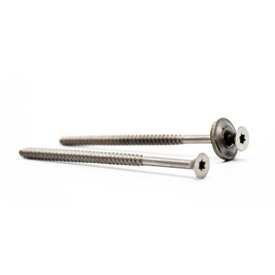 Torx Flat Head A4 Inox SUS 316 Stainless Steel Roof Screws Construction Fencing Beam T17 With EPDM Washer