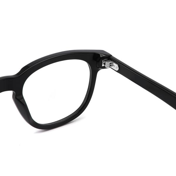 Non Prescription Round Optical Glasses Women Acetate Clear Lens Eyewear 48mm 21mm 145 mm