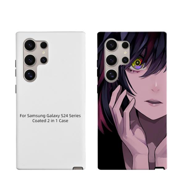 3D Sublimation Coated Tough 2 In 1 Mobile Cover For SamSung Galaxy S23 24 25