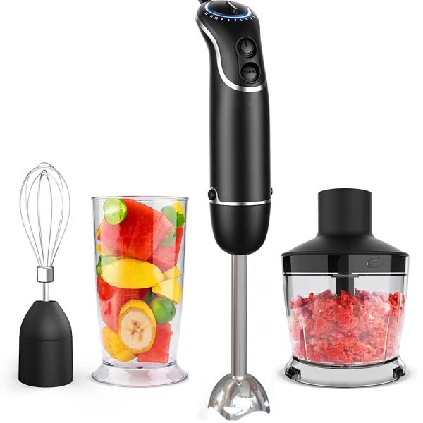 Black Kitchen Handheld Mixer Variable Speeds 2 In 1 Hand Blender