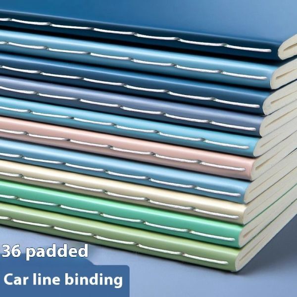 B5 Notebook Thickened Student Journal Book Simple Horizontal Line Printed A5 Size Leather Cover Wholesale Exercise Book Car Line