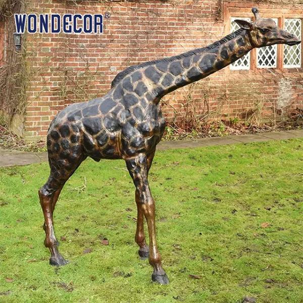 Large Garden Decoration Bronze Giraffe Statue 260cm For Outdoor