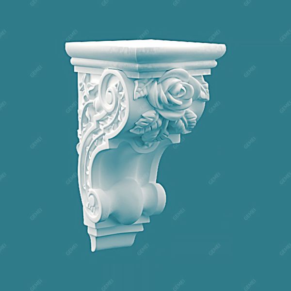 GL-6035 Carved Wood Hand Decorative Brackets Urethane Decoration Decor Gypsum Corbels